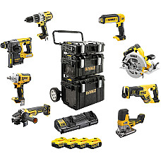 Набор аккумуляторных инструментов DEWALT DCK856P4 (DCH273+DCG405+DCD996+DCF894+DCS570+DCS355+DCL050+DCS367)