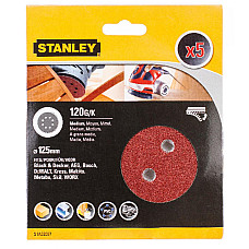Disc de șlefuit STANLEY 125 MM P120 5BUC STA32037