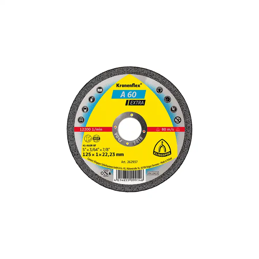 Диск абразивный Klingspor A 60 extra 125*1.0 ..