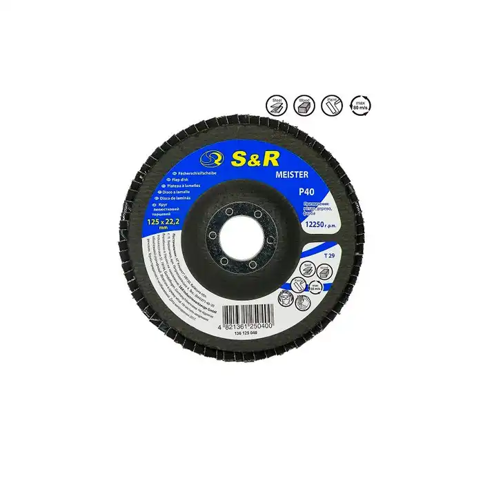 Круг зачистной лепестковый S&R Meister 125/P4..