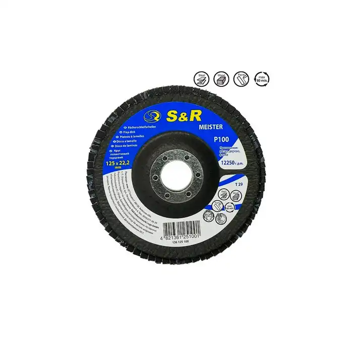 Круг зачистной лепестковый S&R Meister 125/P1..