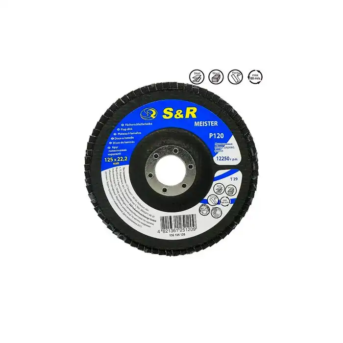 Круг зачистной лепестковый S&R Meister 125/P1..