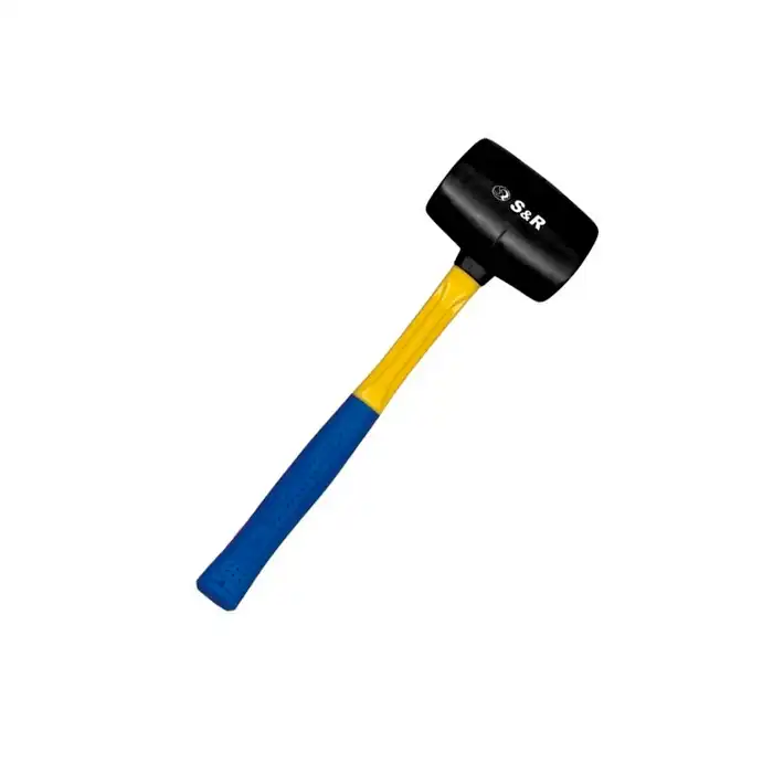Молоток резиновый S&R  910G черный..