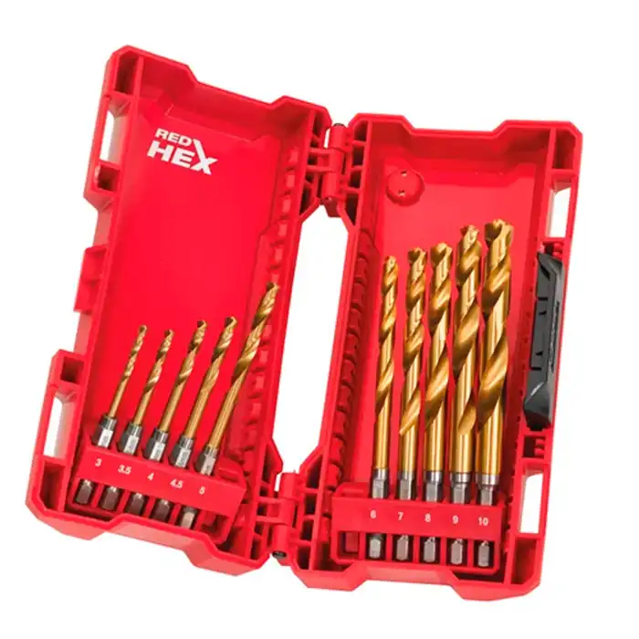 Набор свёрл MILWAUKEE HSS-G TiN Red Hex ..