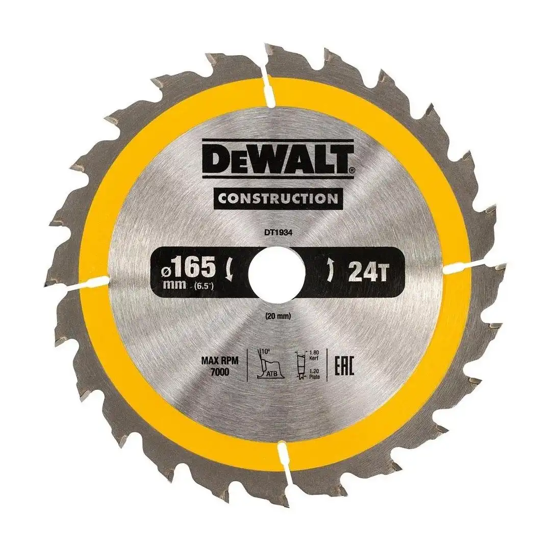 Пильный диск DEWALT 165x20mm 24T DT1934..