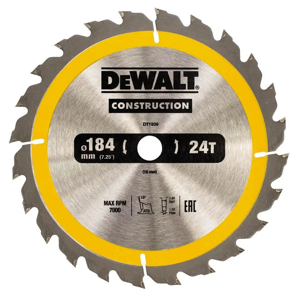 Пильный диск DEWALT 184x16mm 24T DT1939..