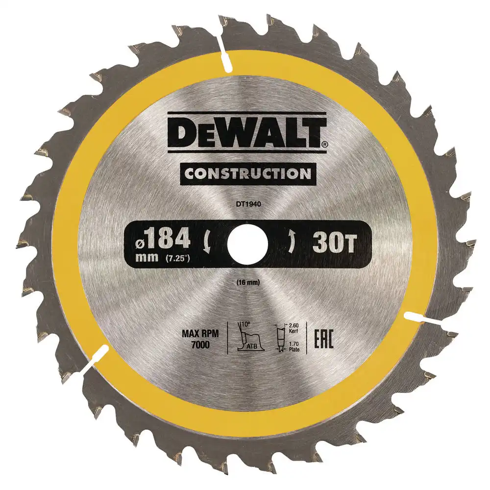 Пильный диск DEWALT 184x16mm 30T DT1940..