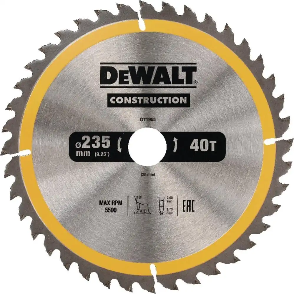 Пильный диск DEWALT 235x30mm 40T DT1955..