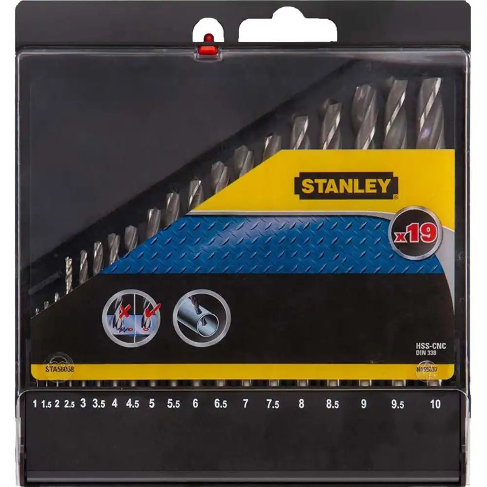НАБОР СВЕРЛ ПО МЕТАЛЛУ 19 шт 1-10 шт STA56058..