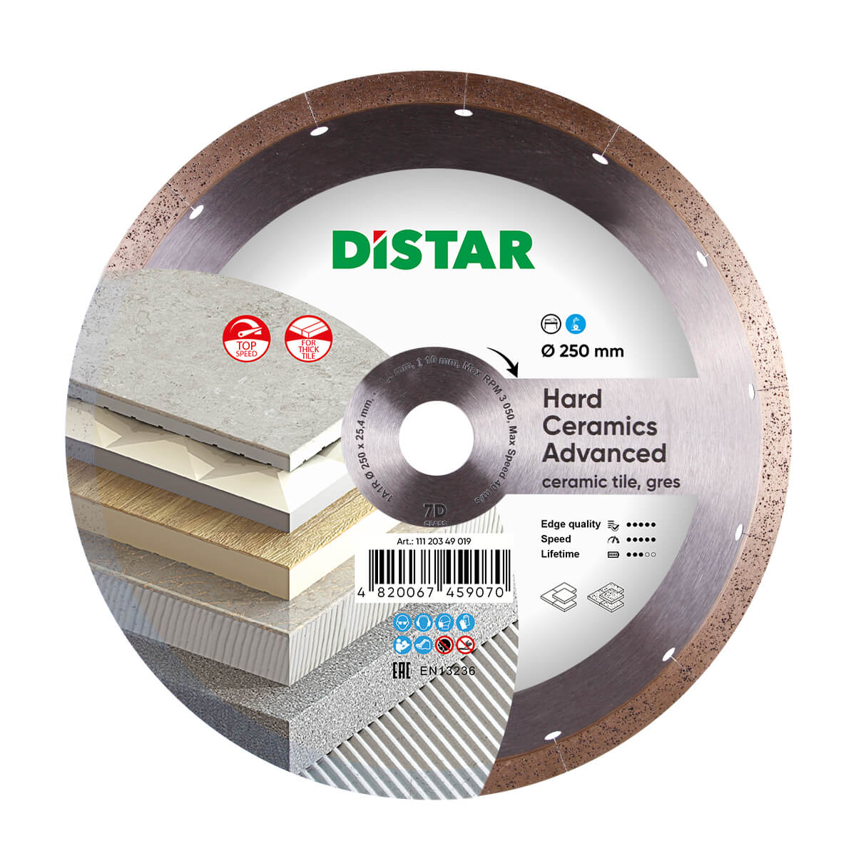 Disc diamantat DISTAR pentru placi ceramici H..