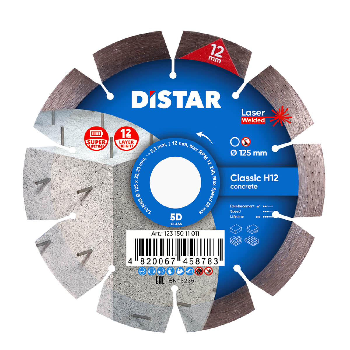 Disc diamantat DISTAR pentru beton Classic H1..