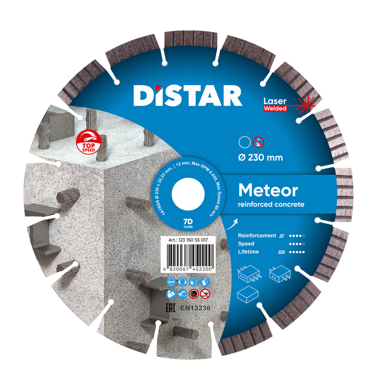 Disc diamantat DISTAR pentru beton Meteor d23..