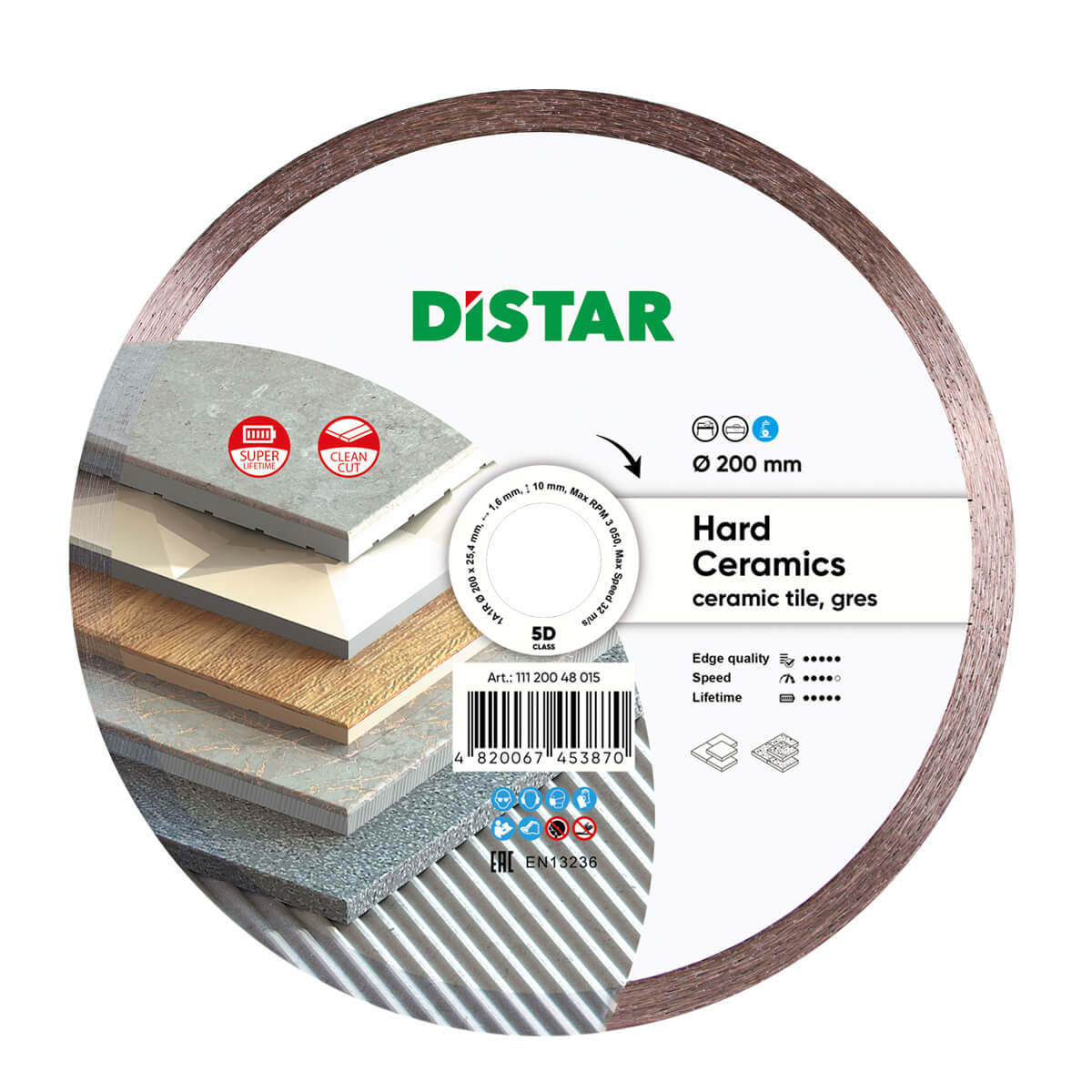Disc diamantat DISTAR pentru placi ceramici H..