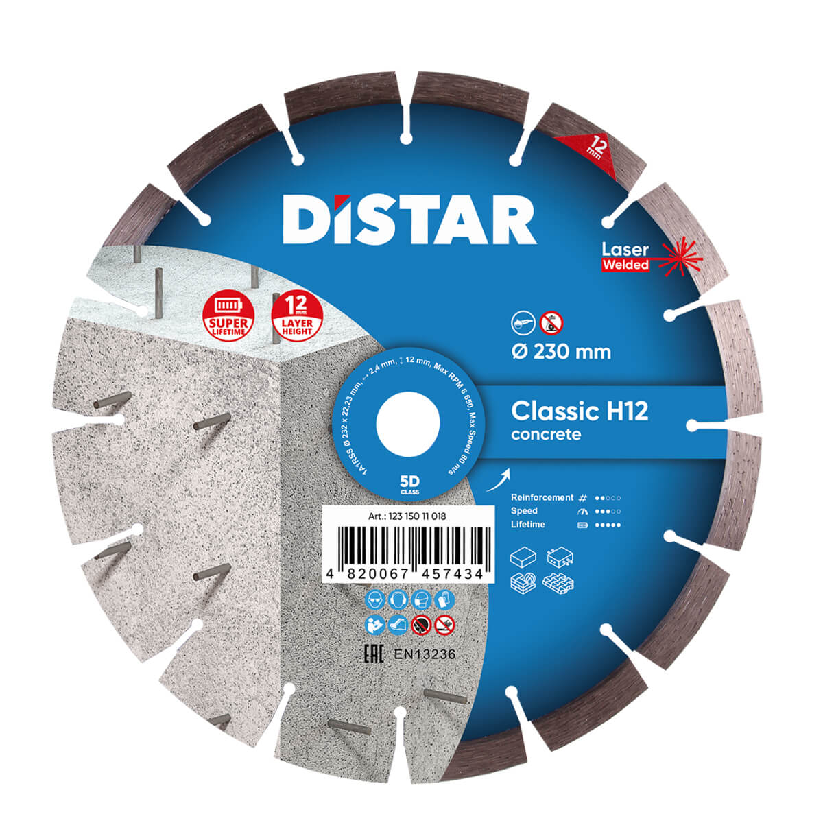 Disc diamantat DISTAR pentru beton Classic H1..