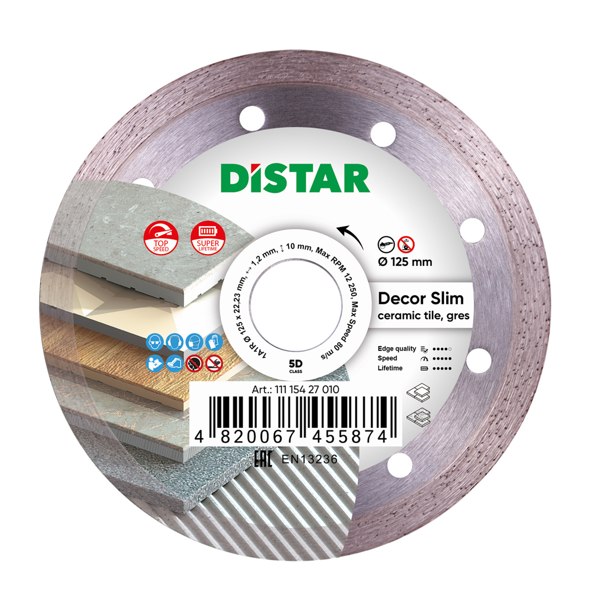 Disc diamantat DISTAR pentru placi ceramici D..
