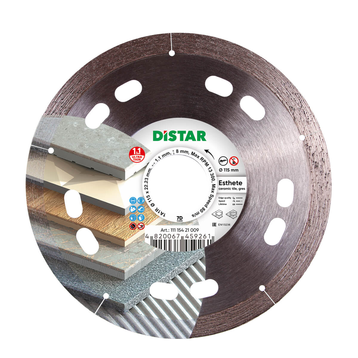 Disc diamantat DISTAR pentru placi ceramici E..