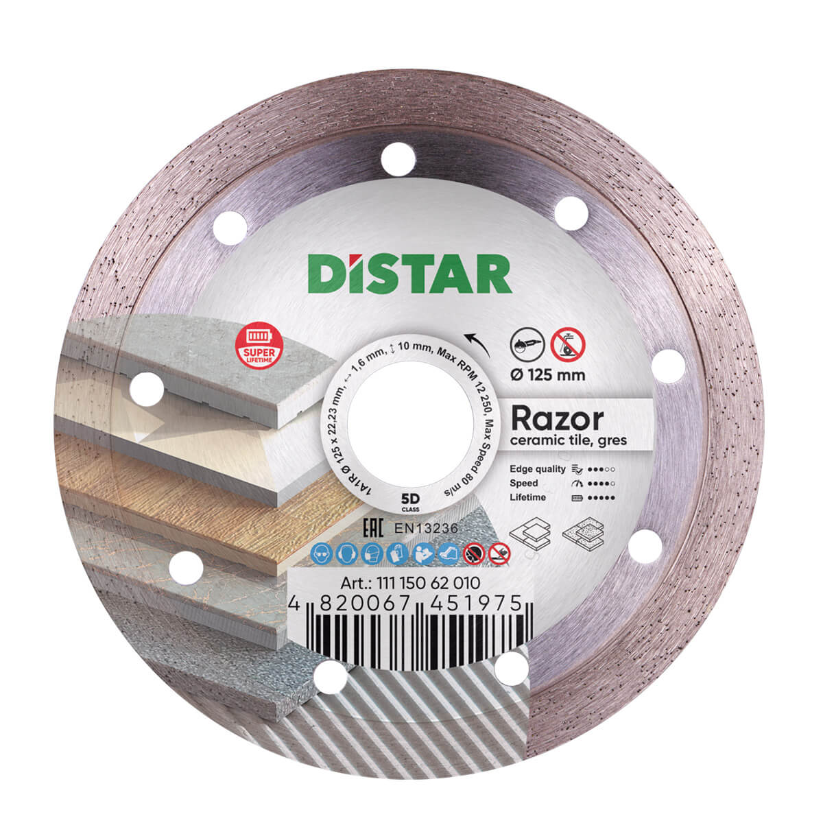 Disc diamantat DISTAR pentru placi ceramici R..