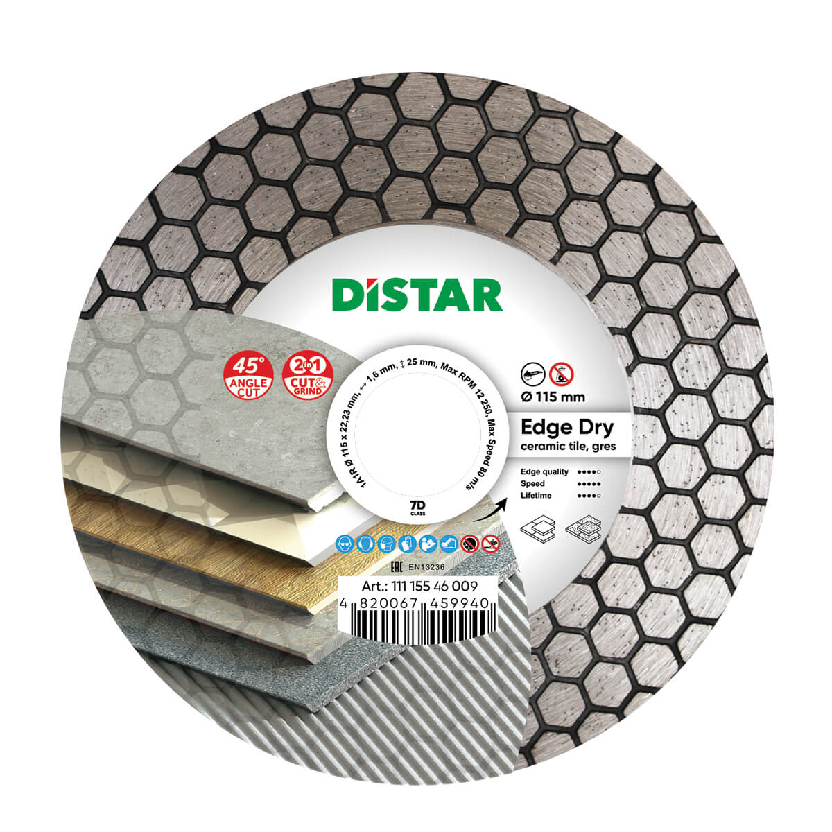 Disc diamantat DISTAR pentru placi ceramici E..
