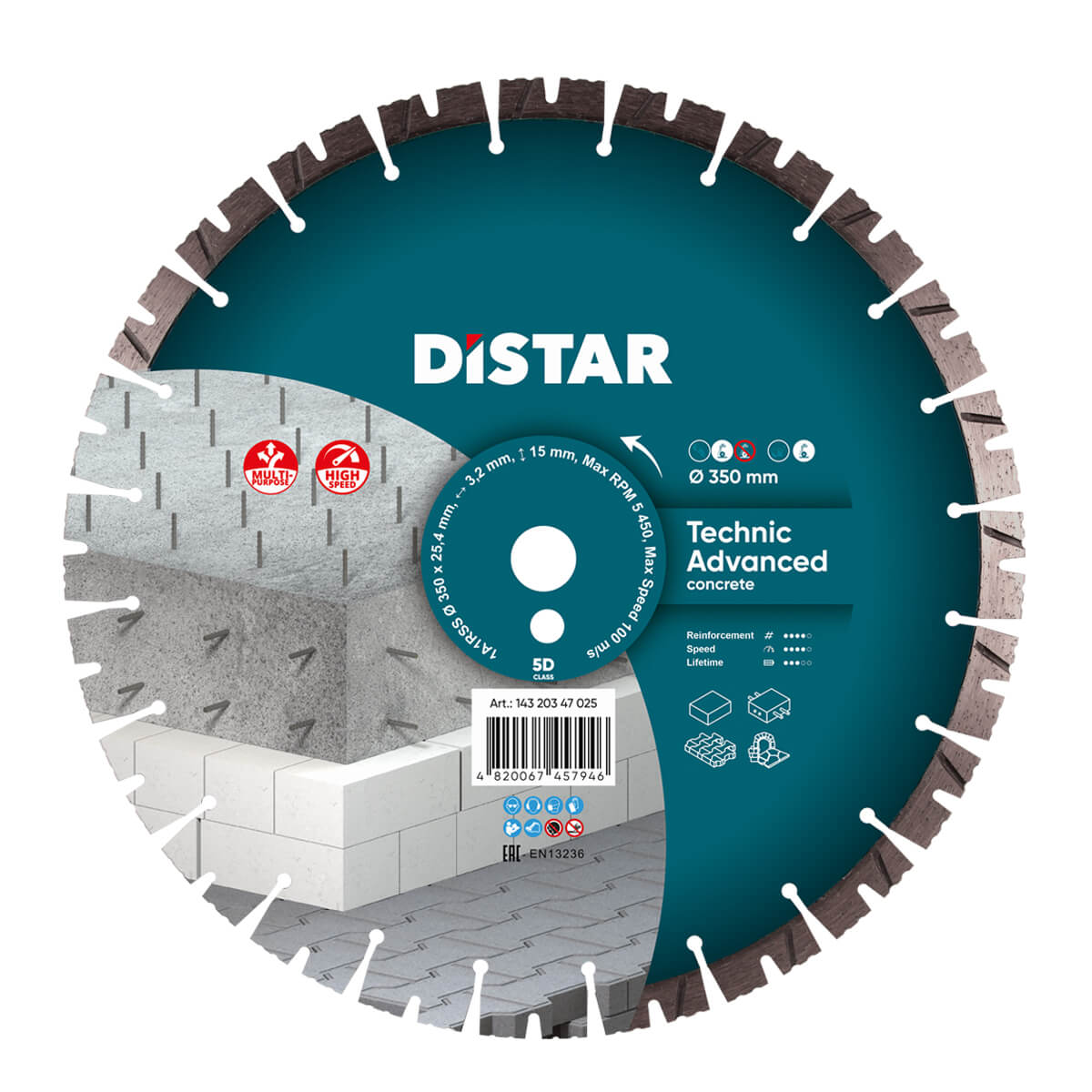 Disc diamantat DISTAR pentru beton Technic Ad..