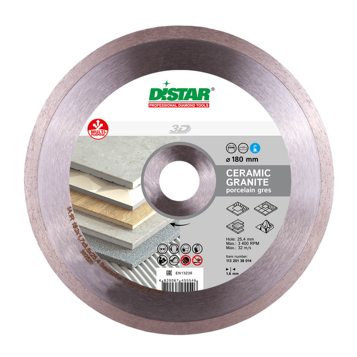 Disc diamantat DISTAR pentru placi ceramici C..