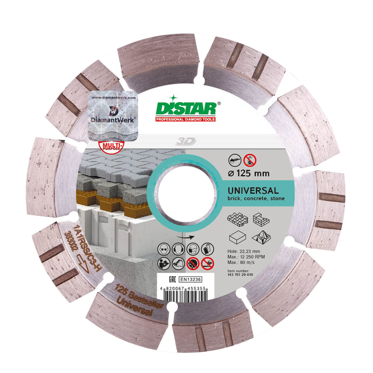 Disc diamantat DISTAR pentru beton Bestseller..