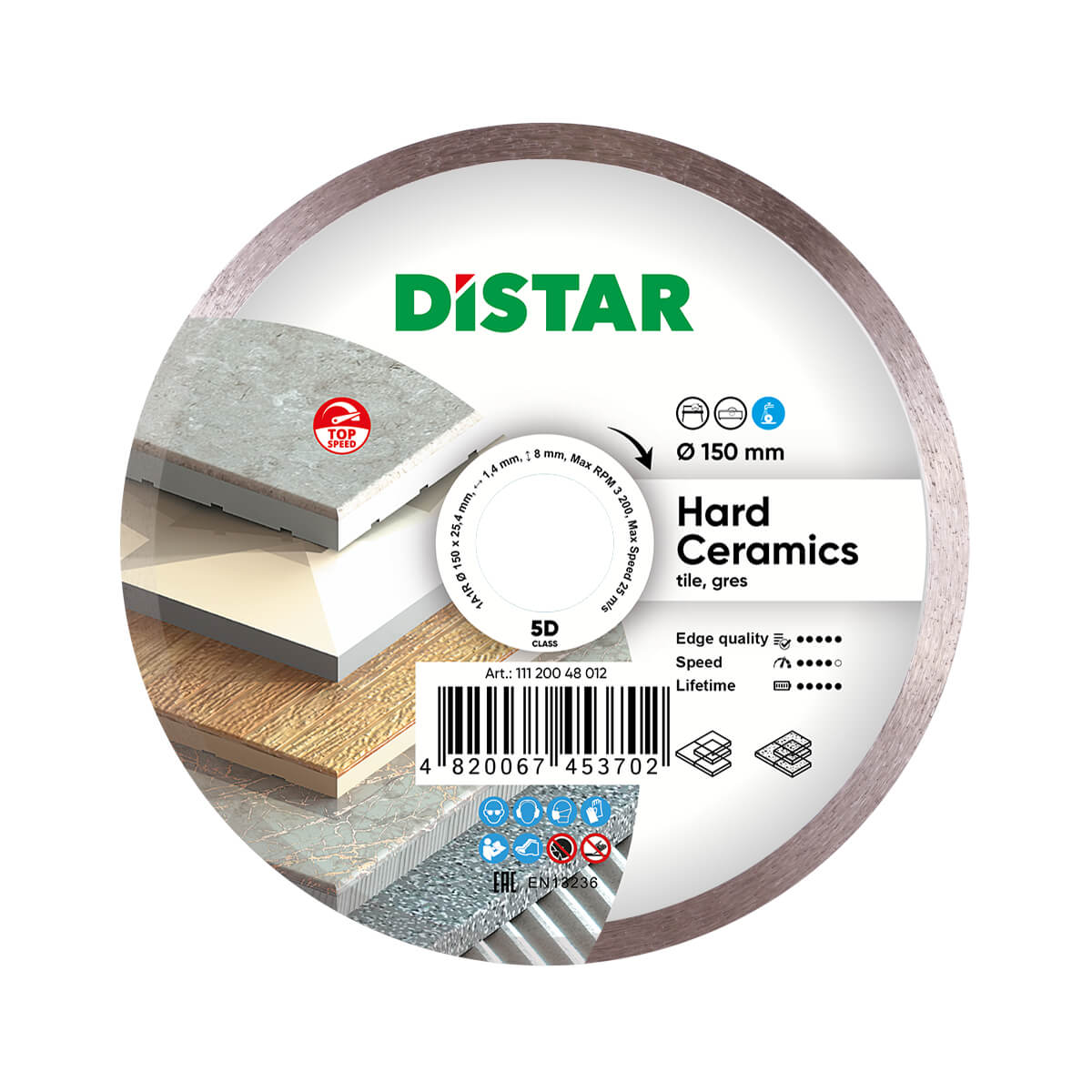 Disc diamantat DISTAR pentru placi ceramici H..