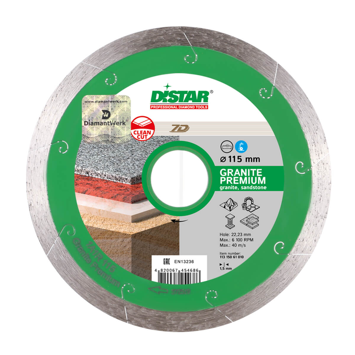 Disc diamantat DISTAR pentru granit,marmura G..