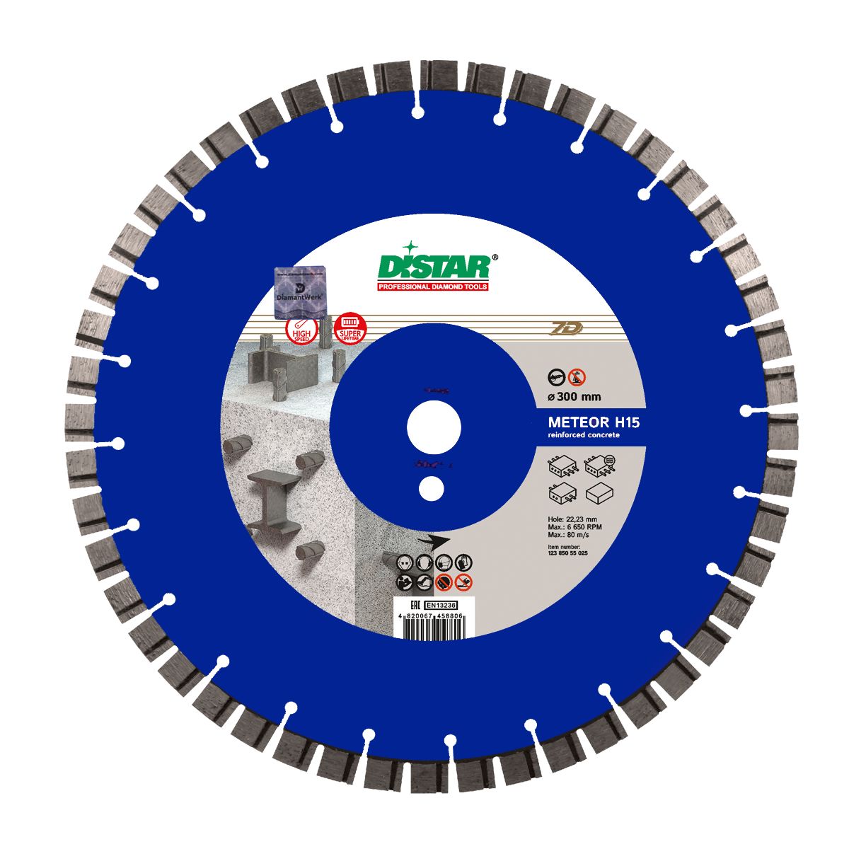 Disc diamantat DISTAR pentru beton Meteor H15..