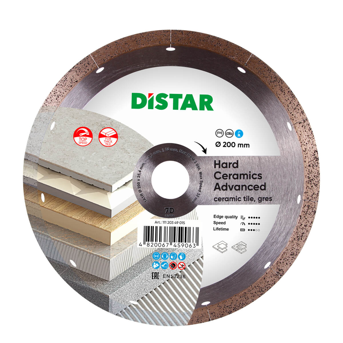 Disc diamantat DISTAR pentru placi ceramici H..