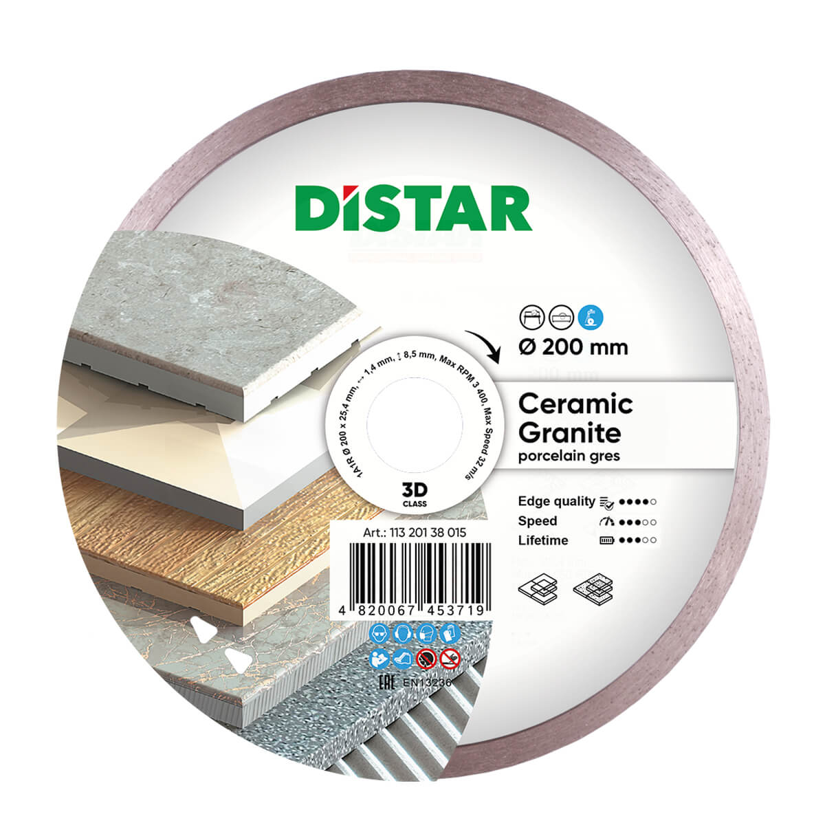 Disc diamantat DISTAR pentru placi ceramici C..