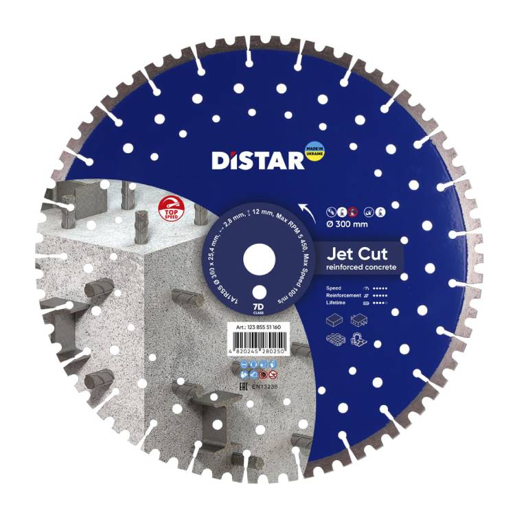 Disc diamantat 1A1RSS/C3-W d300x25,4mm JetCUT..