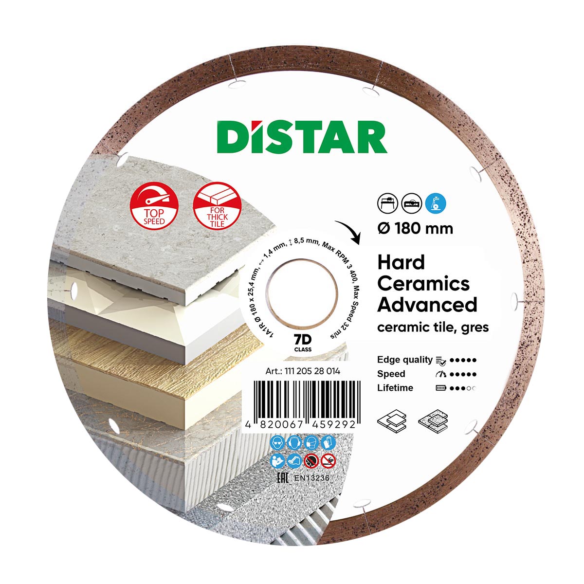 Disc diamantat DISTAR pentru placi ceramici H..