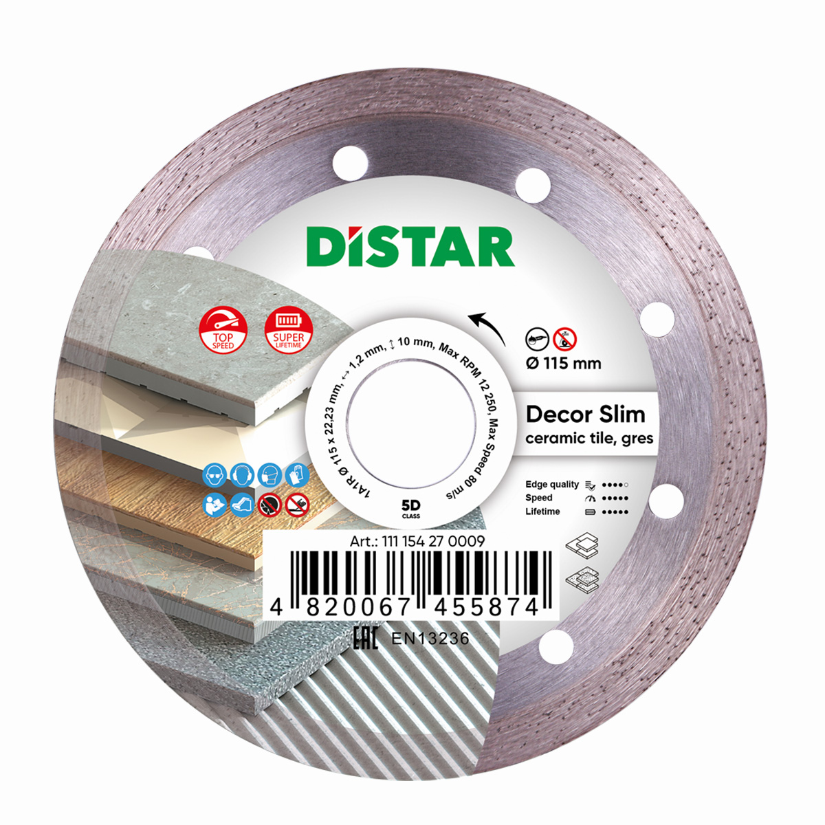 Disc diamantat DISTAR pentru placi ceramici D..