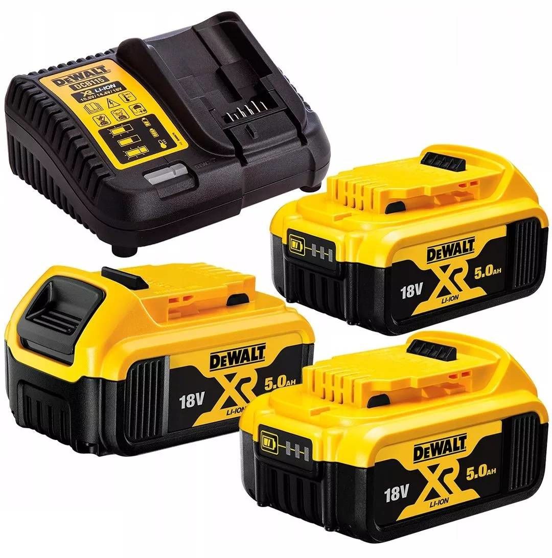 Încărcător DCB1104P3 cu 3 acumulatori..