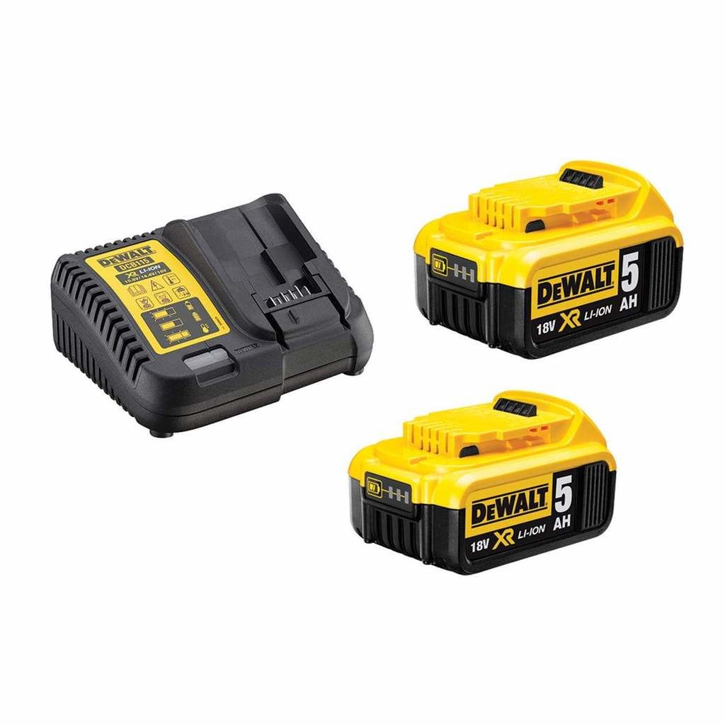 Încărcător DCB115P2 + 2 acumulatori..